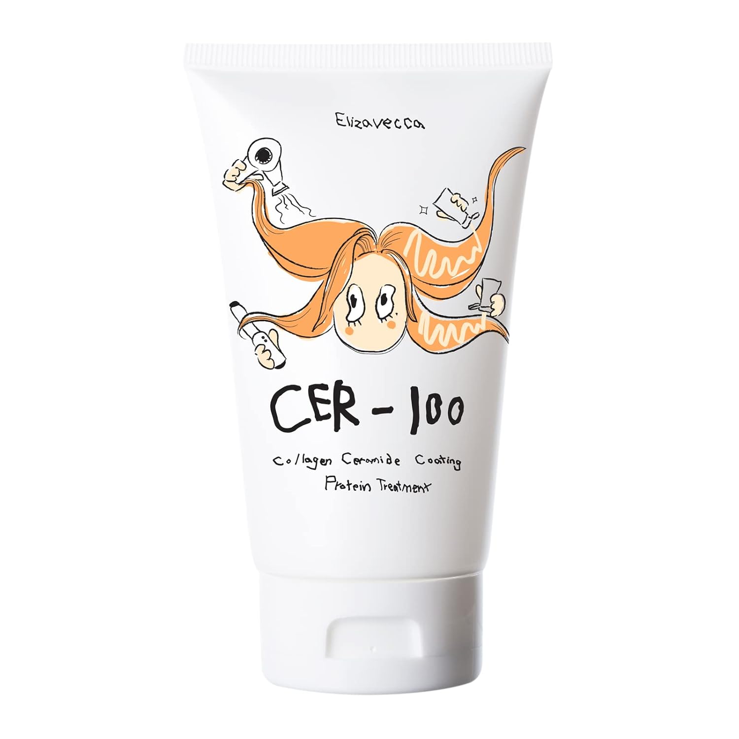 Hair Care Korean Products - CER-100 Elizavecca ทรีทเมนต์โปรตีนคอลลาเจนเซราไมด์บำรุงผม ครีมนวดผมสูตรเข้มข้น ป้องกันผมชี้ฟู สำหรับผมแห้งและอ่อนแอ