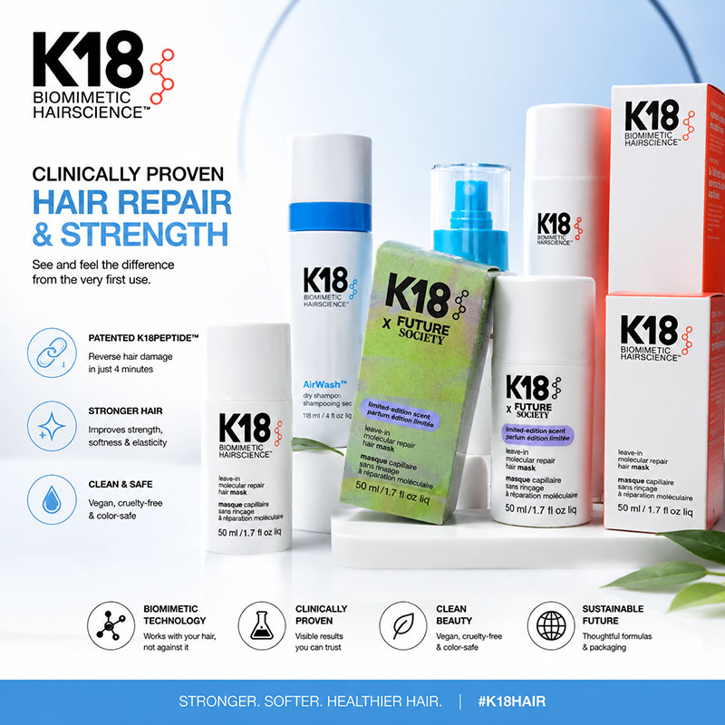 Hair Care K18 - มาส์กบำรุงผมสูตรโมเลกุลาร์ K18 ใหม่ ขนาด 50 มล.